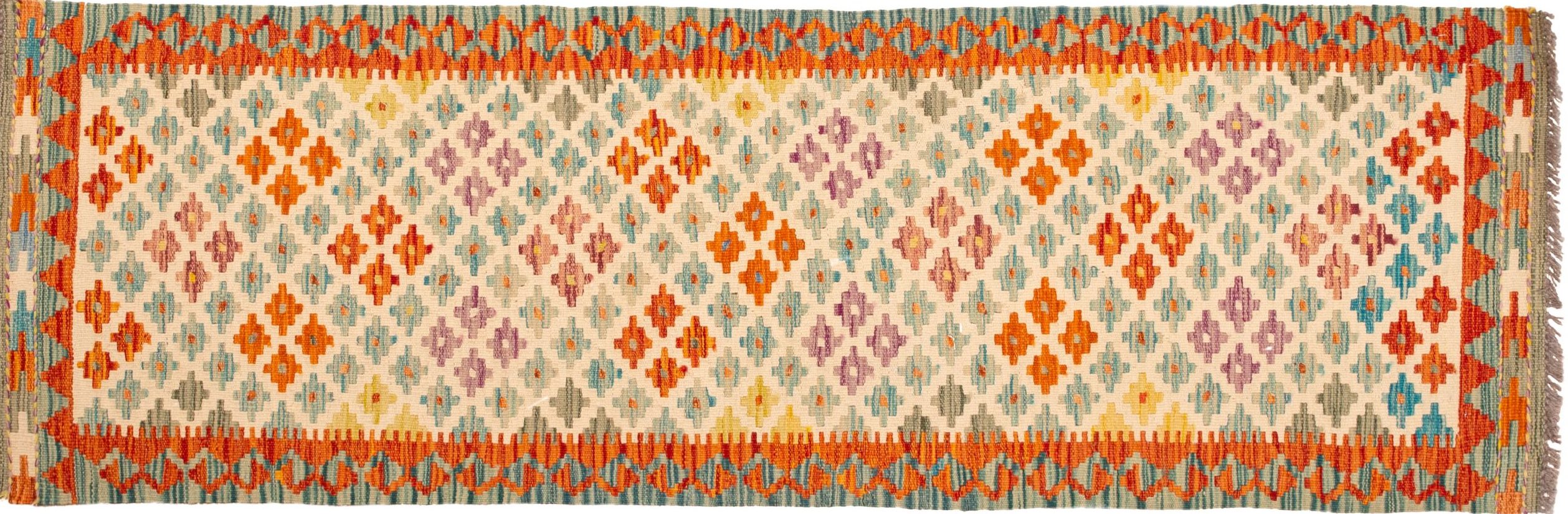 Tappeto Afgano Kilim Passatoia 195x62 cm Alto
